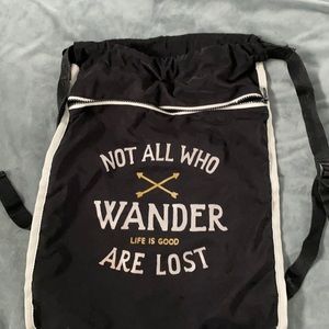 Life is good drawstring backpack